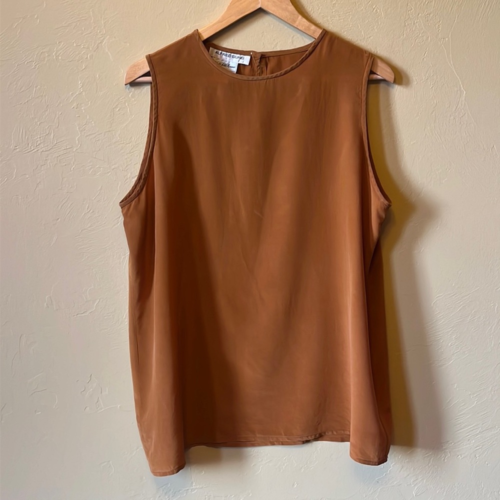 Camel Silk tank blouse